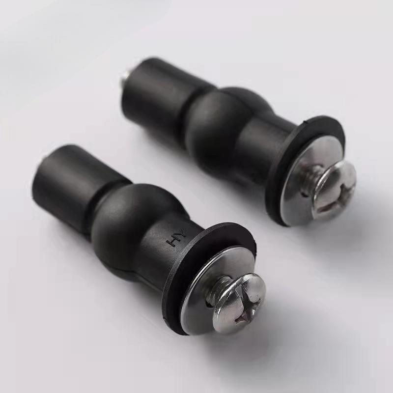 2/4 Balení Šrouby Panty Víka WC Rozpínací Gumové Horní Matice Upevnění WC Slepý Otvor Pro Rozbité Staré Panty Víka WC Nářadí