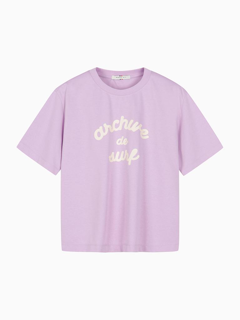 HANGTEN Women'S Front Lettering Graphic Short Sleeve T-Shirt_572(10570-131-406-31)