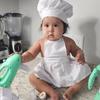 Child Chef Costume Set With Polyester Fabric For Kids Kitchen Role Play