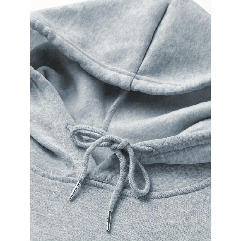 Womens Print Hoodie - Fashionable Solid Color with Adjustable Drawstring Hood Roomy Kangaroo Pocket Sweatshirt Hoodies Sweatshirts Women’s