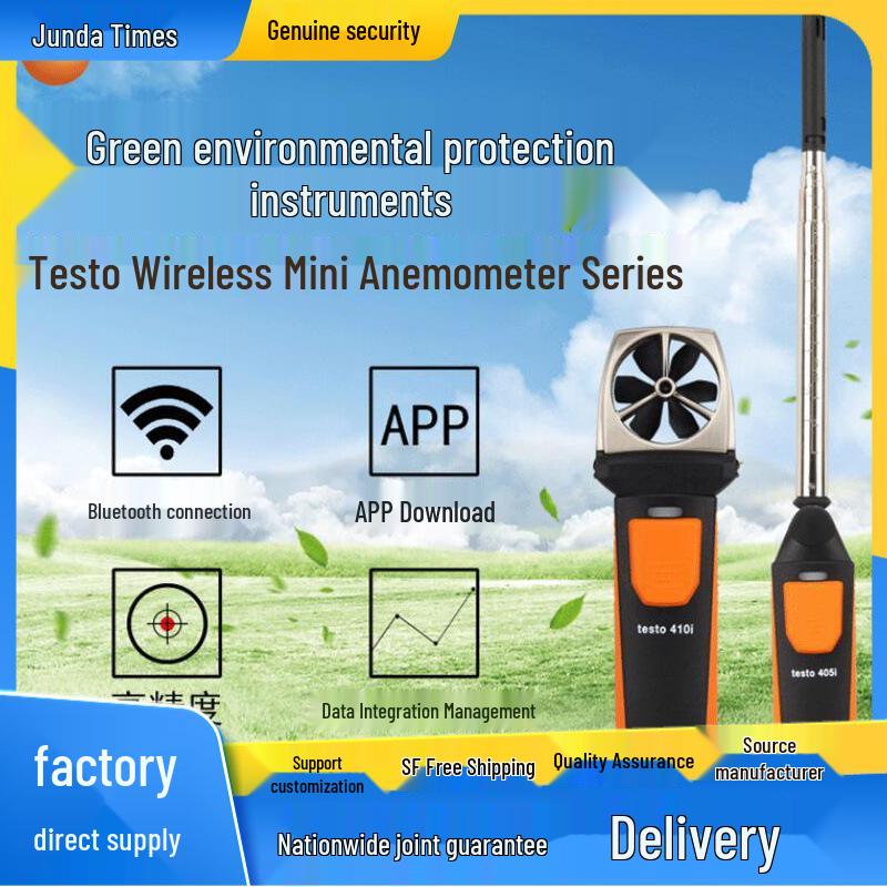 

Testo 410i Wireless Mini Anemometer & 405i Handheld Wind Probe Testo 410i Vane Anemometer