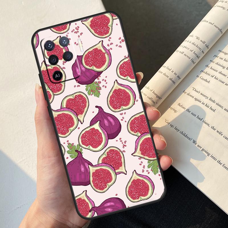 Avocado Pear Papaya Pomegranate Case For Oppo A54 A74 A94 A17 A57 A77 A76 A16 A96 A18 A60 A80 A40 A38 A58 A78 A98 A15 A5 Pro