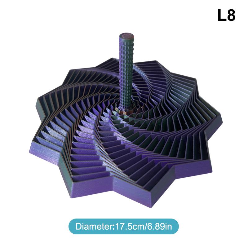 3D Printed Expanded Sensory Fidget Star Star Shaped Fidget Toys With Handles Decompression Toys Stress Relief Whirling Spiral