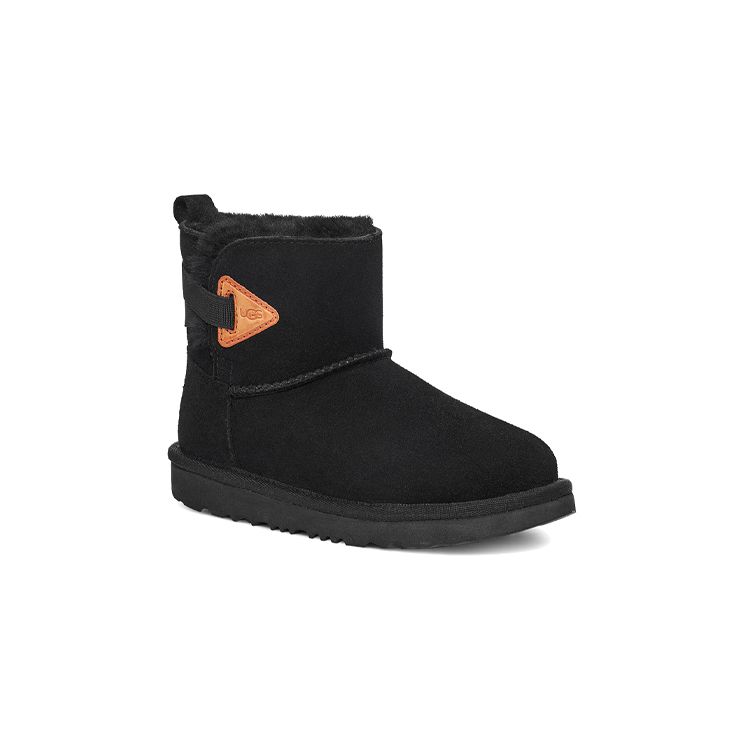 UGG Bailey Flex Vintage Classic Plush Short Snow Boots Kids boots Black 1125412T-BLK