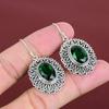 Faceted Chrome Diopside Earring 925 Sterling Silver Earring Natural Gemstone Earring Handmade Decent Jewelry Vintage Earrings Gifts For Wife