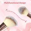 1 Pack Dual-Ended Makeup Brushes - Angled & Round Foundation Brushes for Contouring, Blending - Premium Luxe Hair for Cream, Liquid and Powder
