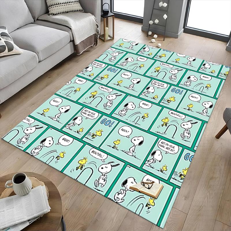 1pc Snoopys Comic Adventure Carpet for Playroom Bedroom Living Room Sofa Home Decor,kids Game Area Rug Non-slip Floor Mat Y7307