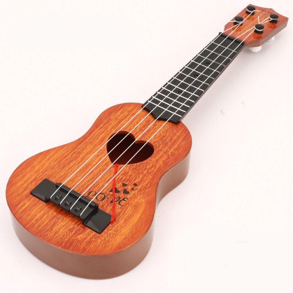 4 Strings Ukulele Musical Instrument Yukrili Adjustable String Knob Simulation Ukulele Playable Classical Small Guitar