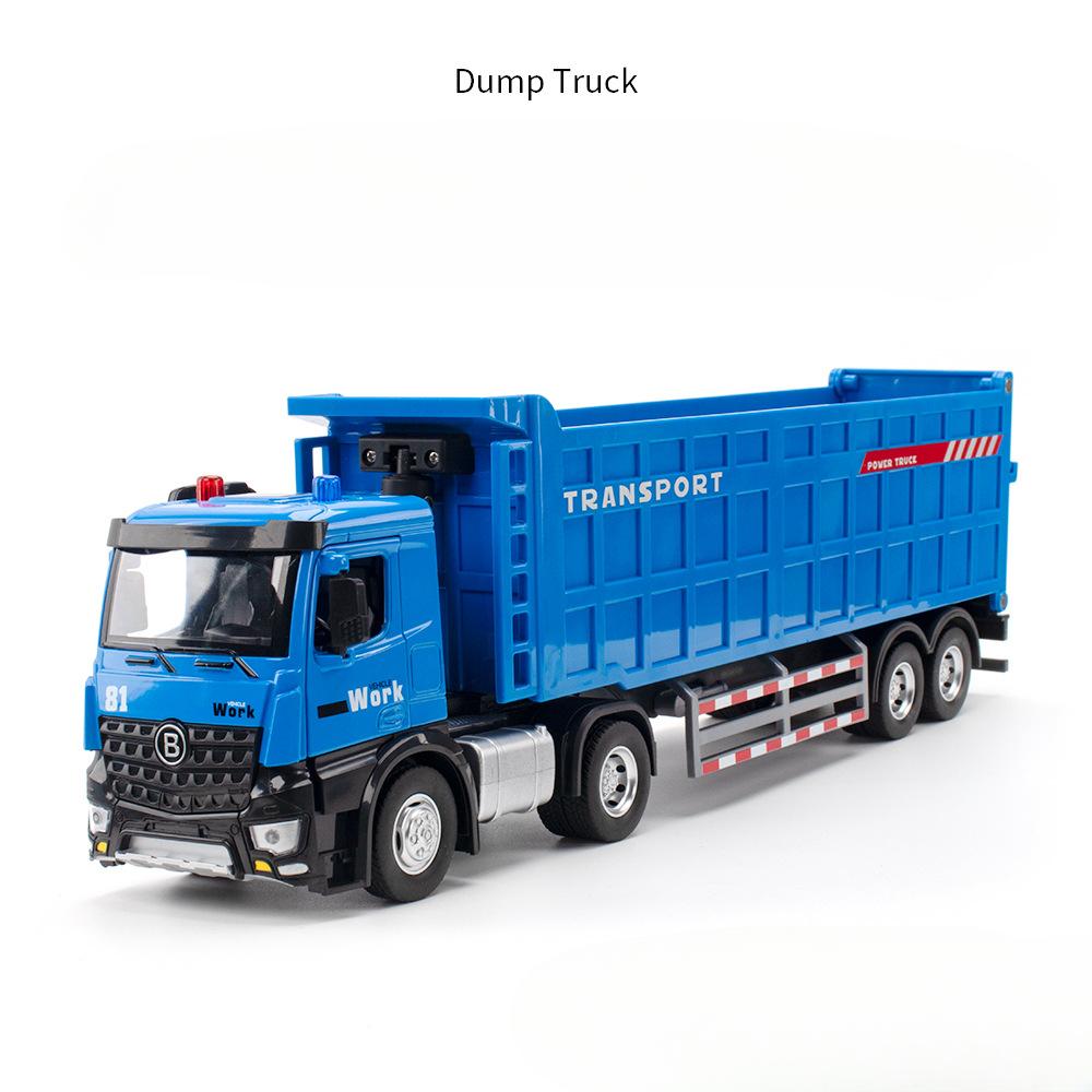 1:24 Engineering Vehicle Alloy Diecast Toy Car Model Sound Light Detachable Body Toy for Kid Birthday Gift Collection Decoration