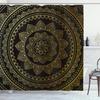 Mandala Boho Dusjforheng Fargerikt Blomstermønstret Baderomsforheng for Hjem Badekar Dekorasjon Vanntett Polyesterstoff med Kroker