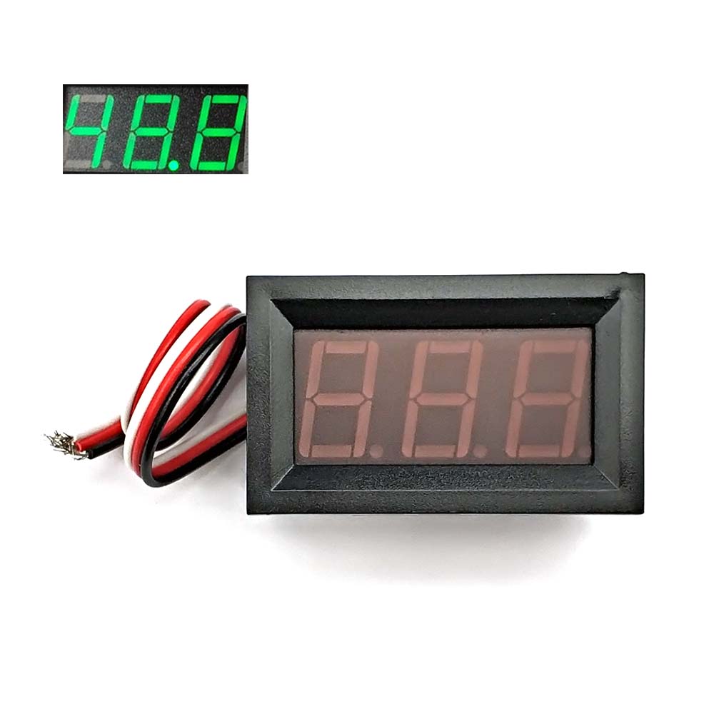 0.56" DC 0-100V Mini LED Display Digital Voltmeter Gauge Voltage Tester 3 Wires Volt Panel Meter Red/Blue/Green Not Adjustable