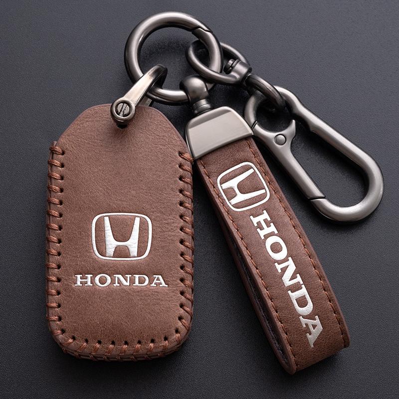 Leather Car Key Remote Cover Full Case Accessories For Honda Civic Accord HR-V CR-V CRV 11th 2022 2023 City Fit Odyssey Jade