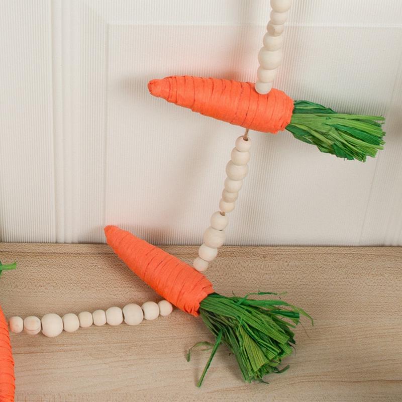 Karotten Dekorationen Osterkarotten Banner Kette Lebhaft Langlebig Einzigartig Entzückend Osterkarotten Ornament Für Wand Fenster Kamin