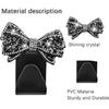 Bling Car Headreat Hook, 2PCS Crystal Rhinestone Cute Bow Vehicle Seat Back Hanger Storage For Purses Bags Grocery, Diamond Auto Rear Seat Organizer,