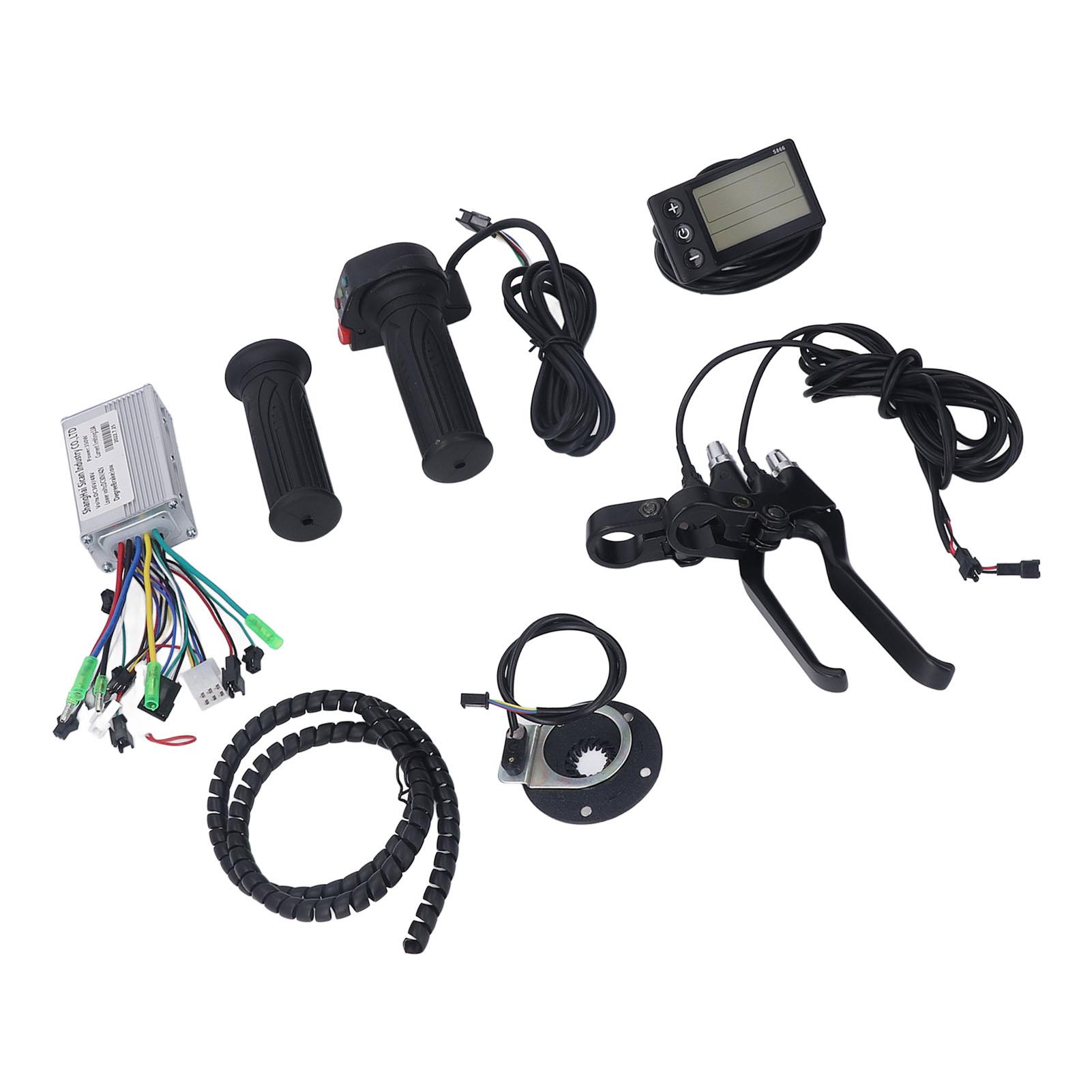 

36V 48V 350W Brushless Motor Controller S866 LCD Panel Kit Electric Bike Conversion Brake Twist Handle Kit for Riding