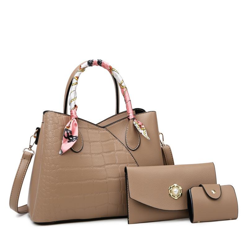 Tasche neues mehrteiliges Set Damentasche Handtasche modisch und schlicht einzelne Schulter schräg zu tragen große Kapazität Mutter-Kind-Tasche