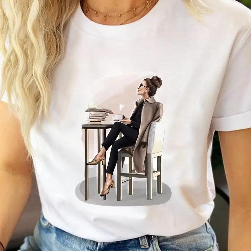 Beauty Flower Graphic Streetwear Fashion Girls TShirts Harajuku Y2K Clothes Short Sleeve Summer Tee Casual FeUnisex ONeck Tops