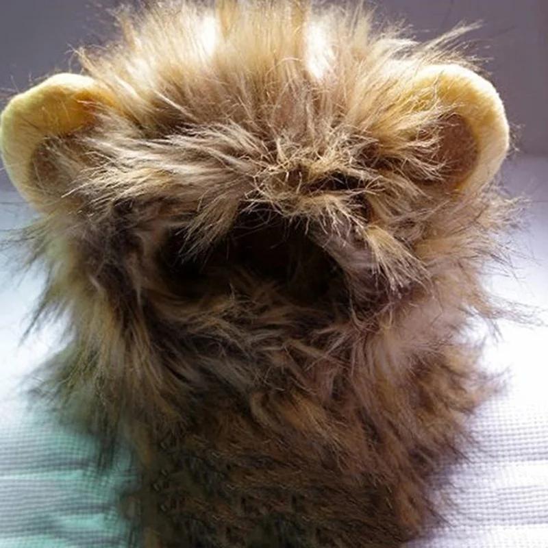 

Парик для домашних животных с ушками для собак или кошек, рождественские костюмы для косплея, праздничная одежда для вечеринок, нарядные костюмы темно-коричневого