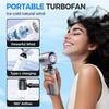 Turbo Fan Portable Handheld Fan 5 Gear Wind Battery Operated Personal Fans for Concerts Cruise Makeup for Outdoor Activities