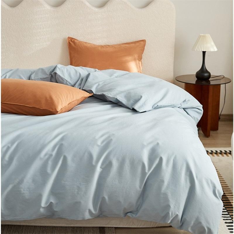 Cotton Long-staple Cotton Duvet Cover Single Autumn And Winter Thickened Bed Hat Cotton Cover Solid Color Bed Sheet