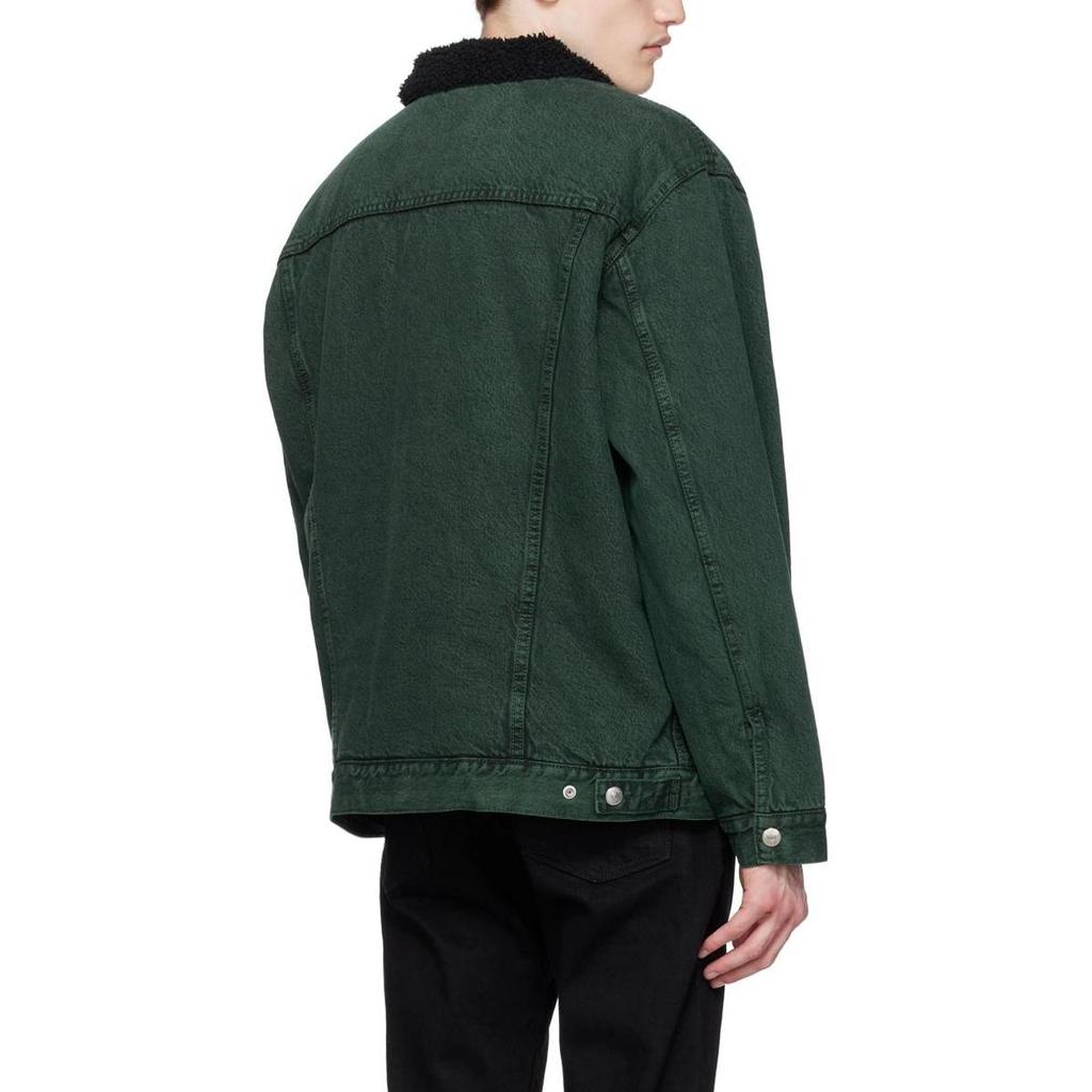 Pánská bunda Levis Relaxed Fit Sherpa Trucker Jacket Zelená A5784-0008