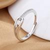 2026 Geometric Self-discipline Ring Female Water Drop Ring Buckle Girlfriend Index Finger Ring Ring Niche Design Ins Tide Light Luxury Cold Wind