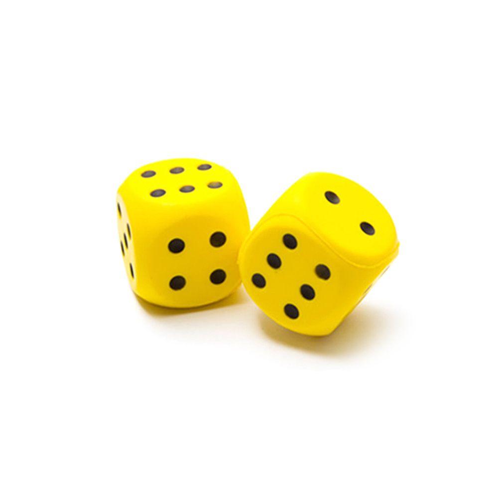 Length 6cm Solid Color Elastic Toys Squeeze Pressure Relief Anti Stress Sponge Dice Point Dice