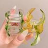 New Gradient Flower Hair Claw Clips Non-Slip Hair Clips for Women Cute Shark Clips Hawaiian Hair Flower Clip Large Plumeria