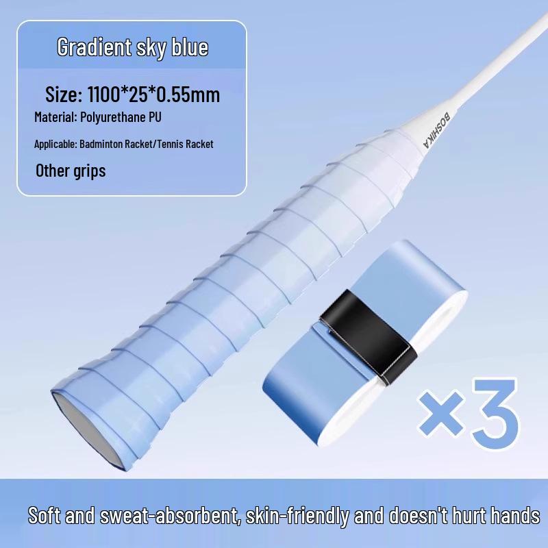 Professional Anti-Slip Gradient Badminton Racket & Fishing Rod Grip – Sweat-Absorbent, Shock-Absorbing Overgrip Handle Wrap.