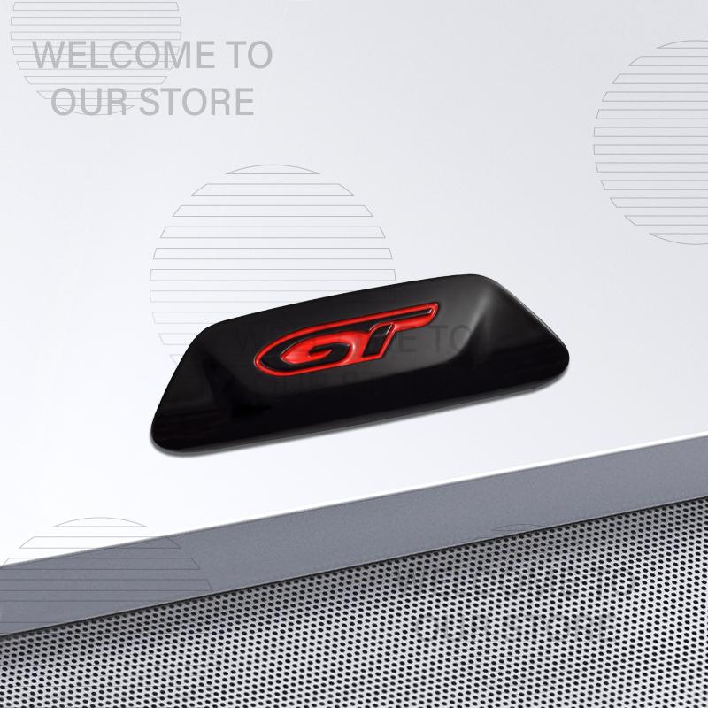VZQR9 Car Decor Metal GT Emblem 3D Sticker For Peugeot 5008 208 508 4008 3008 GT Line Steering Wheel Badge Decals