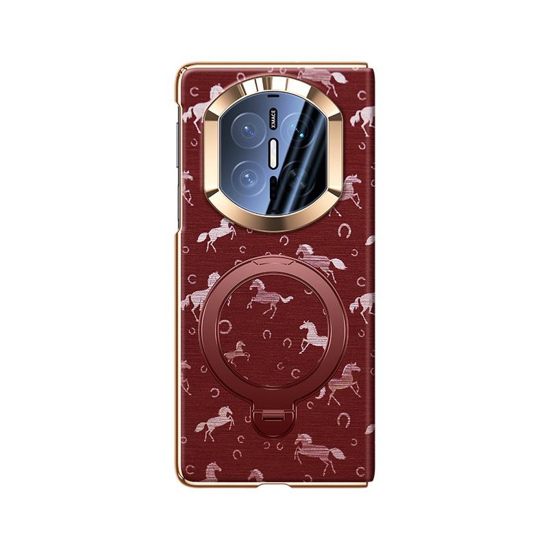 Applicable to Huawei matex7 collector's edition mobile phone case X6 rotating bracket x5 magnetic suction x3 Internet celebrity men's leather case