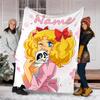 Personalized Custom Name Blanket - Candy Candy Print Design,Blanket for Sofa,Bed,Travel,Camping - Soft and Warm, Great Gift