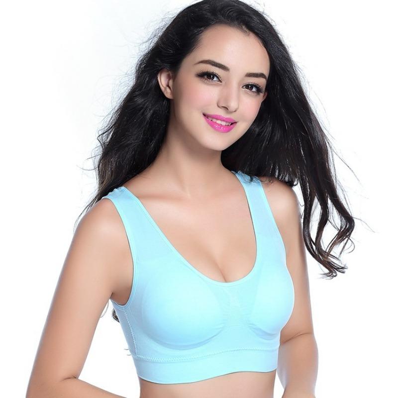 Plus Size Seamless Wireless One Piece Thin Shaping Sports Yoga Bra For Women