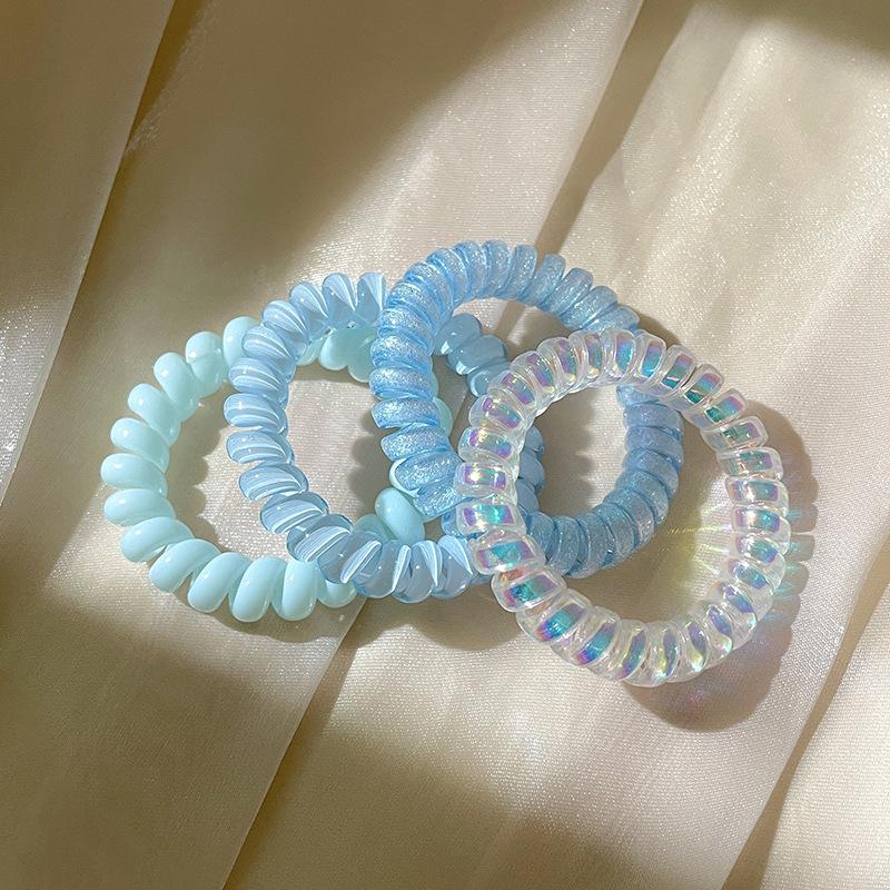 Gradient Color Elastic Hair Rope - Summer Style Bun Holder for Girls