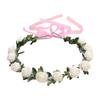 Boho Flower Headband Hair Wreath Floral Garland Crown  Headpiece with Ribbon