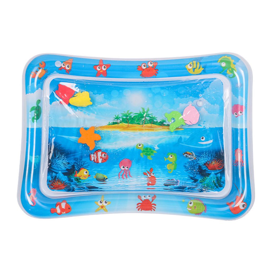 Sea Animal Printed Inflated Water Patting Mat Interactive Water Play Mat For Outdoor Play