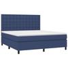 VidaXL Lit à sommier tapissier avec matelas Bleu 180x200 cm Tissu - Modèle 3142119