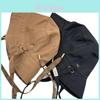 Letter Print Flattop Bucket Hat With Wide Brim For Sunshade And Casual Wear