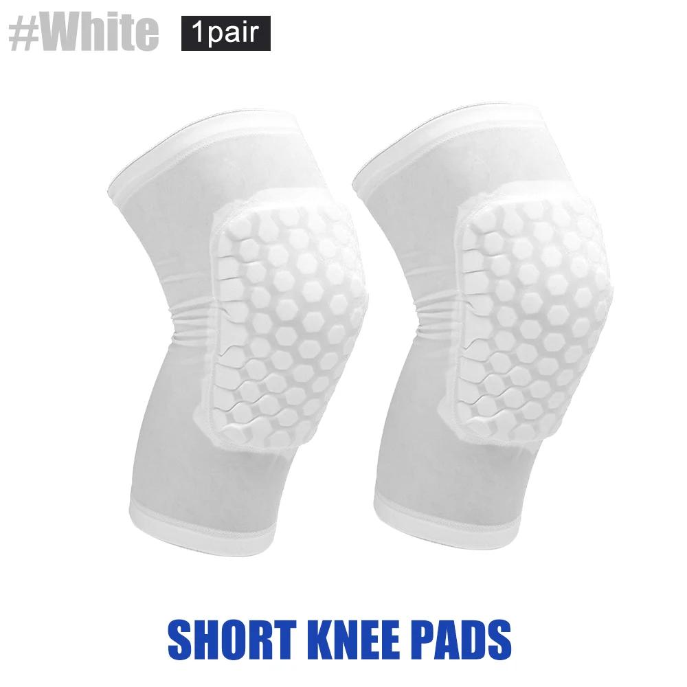 

1/2 шт. наколенники, дышащие короткие противоударные сотовые наколенники для футбола, волейбола, компрессионные наколенники, защитное снаряжение XL