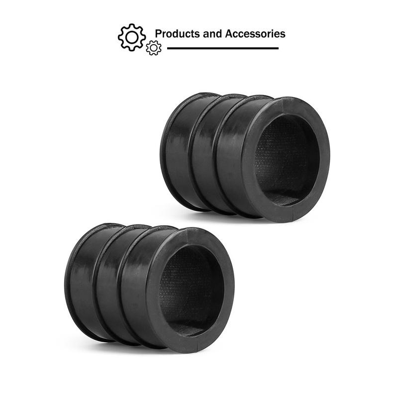 2PCS Exhaust Muffler High Temp Pipe Clamps Rubber Connectors Mounts 1W2-14714-00-00 For Yamaha Banshee 350 YFZ350 1987-2006