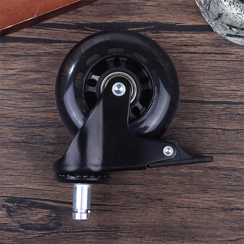 1Pcs Office Chair Caster Wheels Heavy Duty & Safe For All Floors Including Hardwood 3" Rubber Replacement For Desk Floor