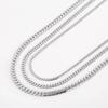 1 pièce 6 mm Hommes Argent Sterling 925 Chaîne Cubaine Bracelet Collier Mode Hip Hop Chaîne Collier Bijoux Masculins cadeau
