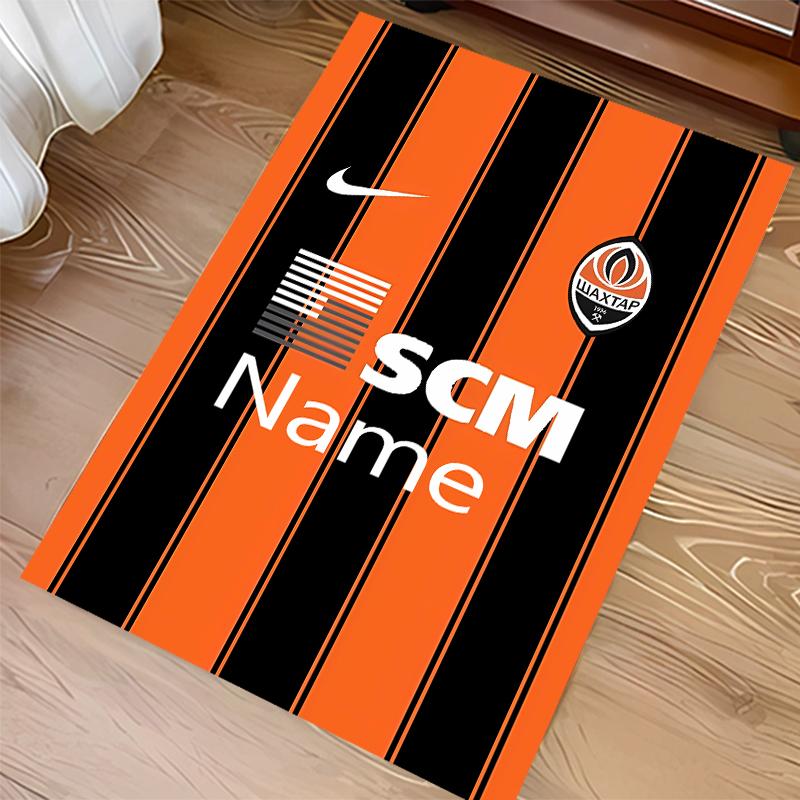 Op maat gemaakte FC Shakhtar Donetsk Print Vloerkleed - Zacht, Wasbaar Antislip Binnentapijt, Woonkamer, Huis & Kantoor Decoratief Tapijt