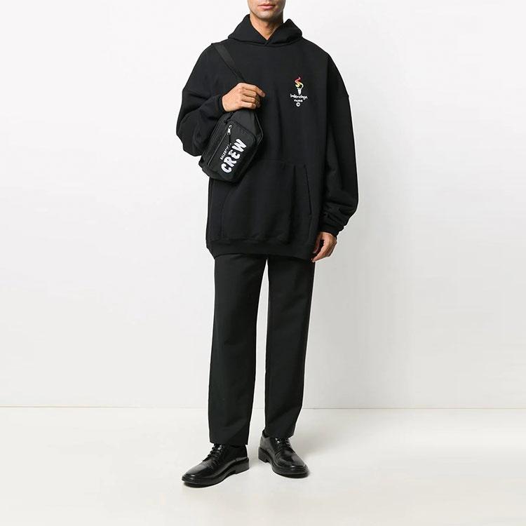 Balenciaga Paris Olympics Oversized Hoodie 'Black' Unisex 620973TIV451070