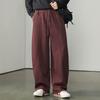 Autumn and Winter New Scimitar Knitted Casual Pants Autumn and Winter New Men's Loose Large Size Straight Vertical Sports Trendy Sweatpants