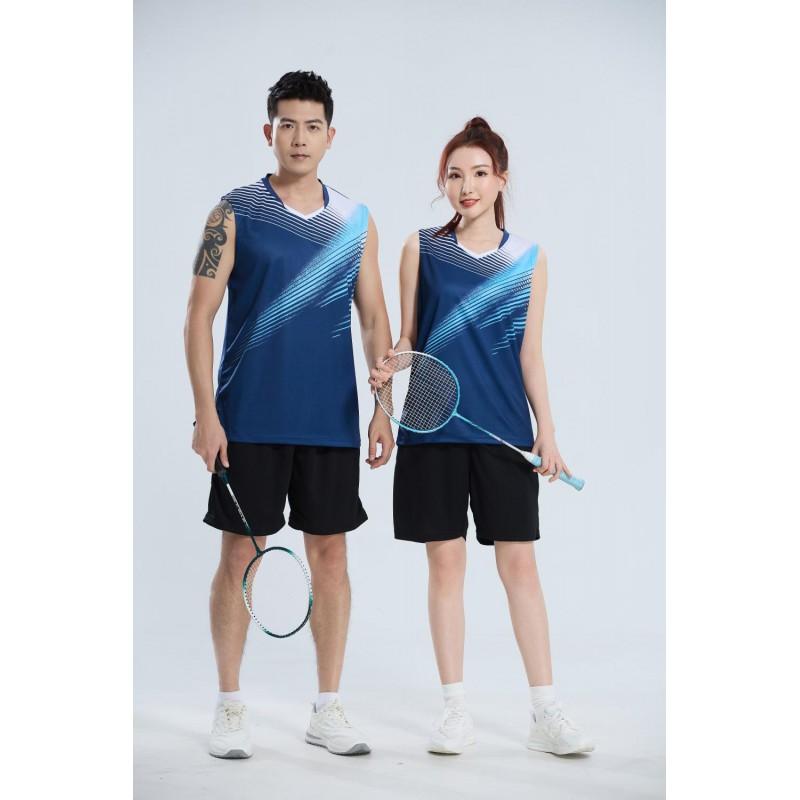 Unisex Sleeveless Sports Tank Top Set Volleyball Badminton Table Tennis Training Athletic Wear