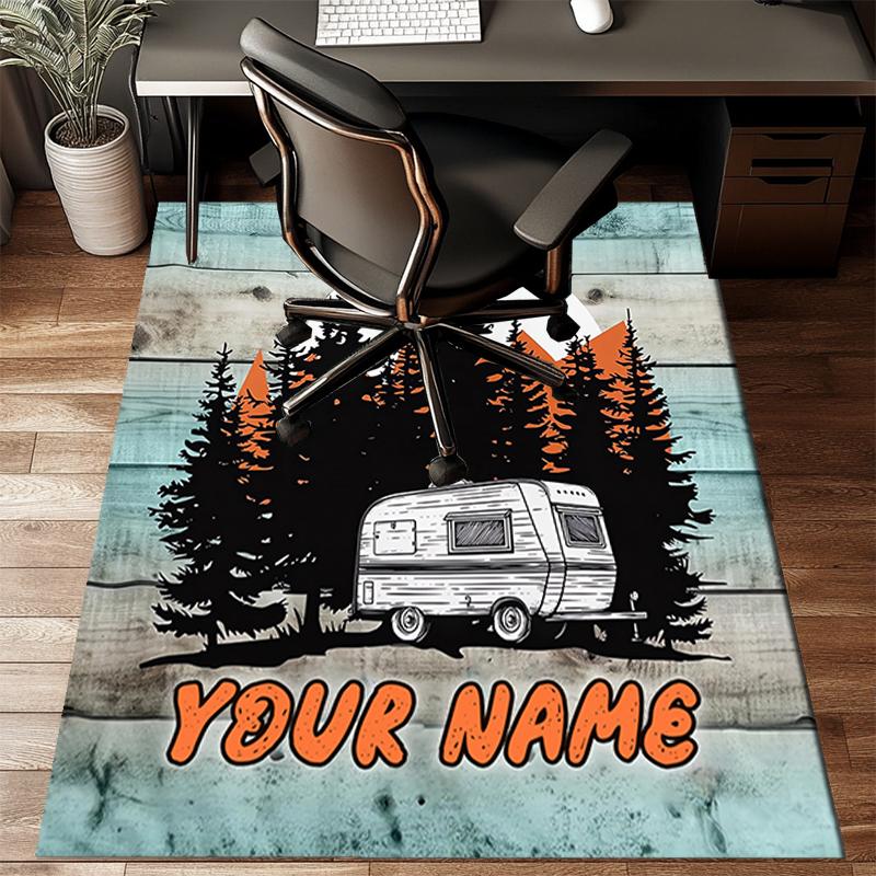 1PC Custom Name Adventure Poster Theme Floor Mat Ideal for Living Room, Game Rooms, Office, Bedroom, Floor Mat Playful Design