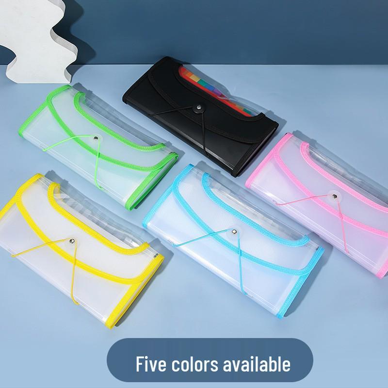 Colored Edge 13-Layer Accordion B6 Bill and Invoice Organizer