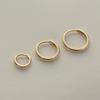 LUNNE 14k Einfache Runde One-Touch Ringohrringe (14 Karat Gold) A01