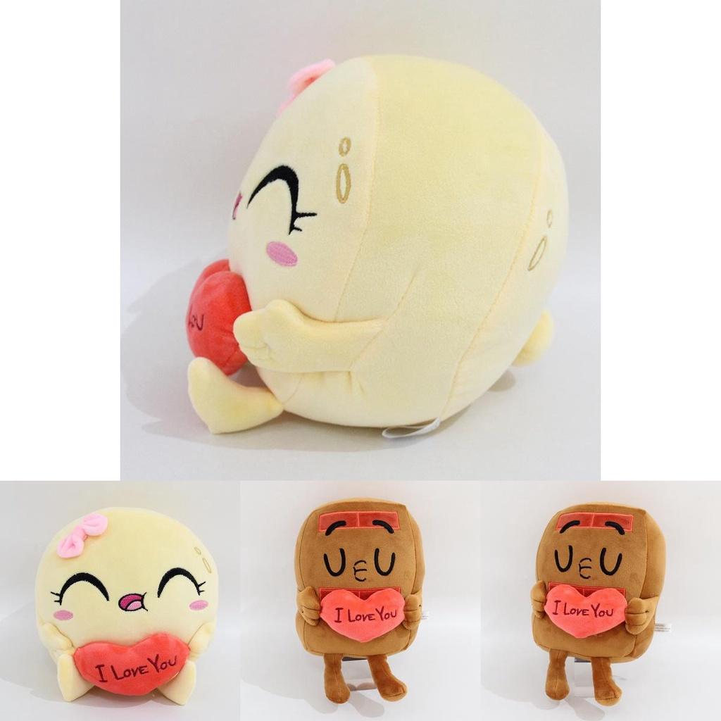 Choco And Pancake Plush Adorable Cartoon Characters In Crystal Super Soft Material